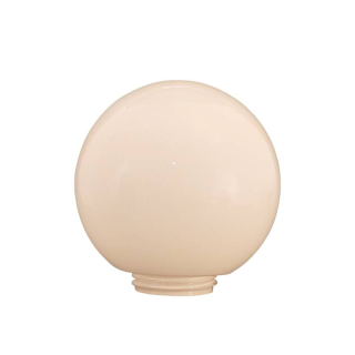 Náhradné tienidlo guľa so závitom priemer 20cm, montážny otvor: 8,45cm lesklá béžová