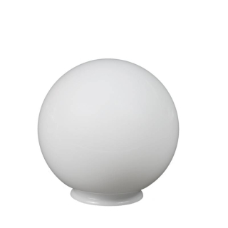 Náhradné tienidlo guľka priemer 15cm s hrdlom montážny otvor: 8cm lesklá biela