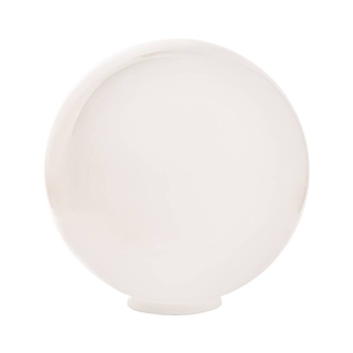 Náhradné tienidlo guľa priemer 40cm, montážny otvor: 15cm lesklá biela s hrdlom