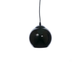 Náhradné tienidlo pre závit E27 (47mm) lesklé čierne, priemer 16cm