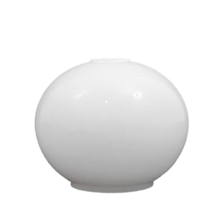 Náhradné tienidlo pre závit E27 (45mm), priemer 20cm lesklé biele s okrajom