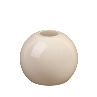 Sklenené tienidlo montážny otvor 45mm lesklé béžové, priemer 14cm