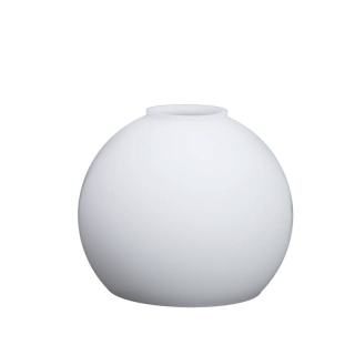 Sklenené tienidlo montážny otvor 45mm matné biele, priemer 14cm