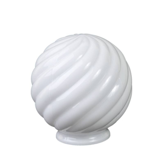 Náhradné tienidlo guľka priemer 15cm s hrdlom montážny otvor: 8cm lesklá biela