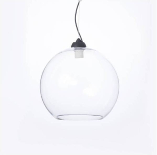 Sklenené tienidlo pre závit E27 (45mm), priemer 35cm číre