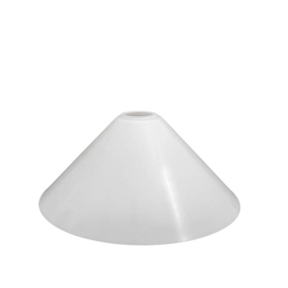 Sklenené tienidlo pre závit E27 (4,2cm) lesklé biele, priemer: 30cm