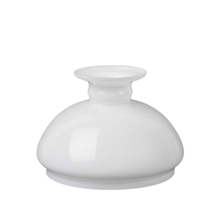 Náhradné tienidlo priemer 18,6cm petrolejkové lesklé biele