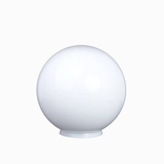 Náhradné tienidlo guľa priemer 30cm lesklá biela s hrdlom, montážny otvor: 15cm