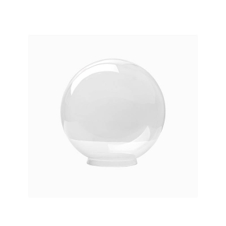 Náhradné tienidlo guľa priemer 30cm číra s hrdlom, montážny otvor: 15cm