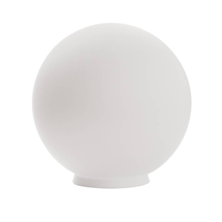 Náhradné tienidlo guľa priemer 30cm matná biela s hrdlom, montážny otvor: 15cm