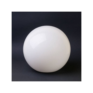 Náhradné tienidlo guľa priemer 40cm, montážny otvor: 12cm lesklá biela