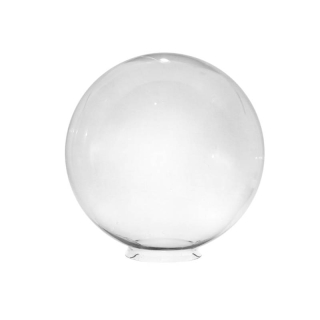 Náhradné tienidlo guľa priemer 30cm číra s hrdlom, montážny otvor: 12cm