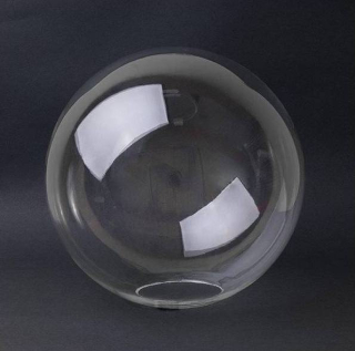 Náhradné tienidlo guľa priemer 40cm, montážny otvor: 12,8cm číra