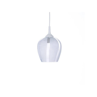 Náhradné tienidlo pre závit E27 (46mm) bielo-strieborné s pásikmi WINDMILL priemer 16cm