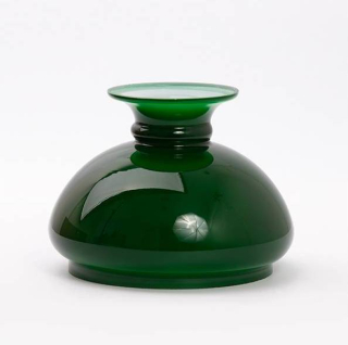 Náhradné tienidlo priemer 12,4cm petrolejkové zelené opálové