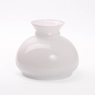 Náhradné tienidlo priemer 12cm petrolejkové biele opálové