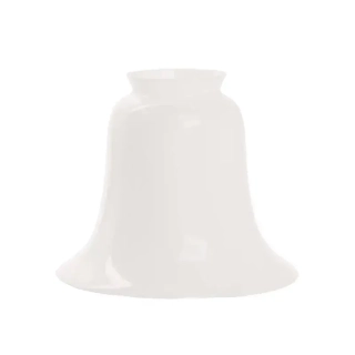 Náhradné tienidlo lesklé biele s hrdlom, priemer 14cm, montážny otvor: 5,7cm 