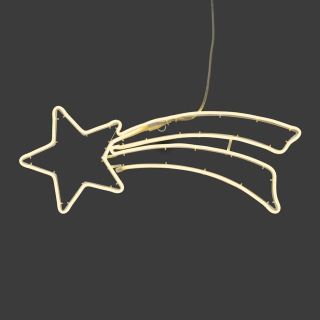 Vonkajšia dekorácia svietiaca KOMÉTA 360 LED-NEON teplá biela