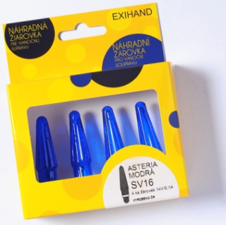 ASTERIA modrá žiarovka 14V/0,1A, krabička 4ks