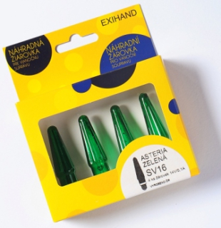 ASTERIA zelená žiarovka 14V/0,1A, krabička 4ks