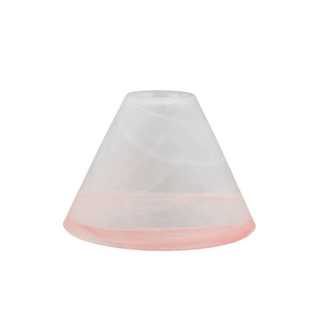 Náhradné tienidlo pre závit E14 (3cm) bielo-ružový alabaster, priemer: 16cm