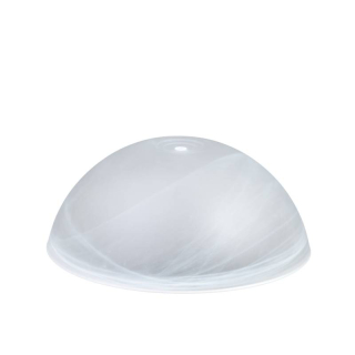 2. trieda sklenené tienidlo biele alabastrové mont. otvor 1cm, priemer 25cm 