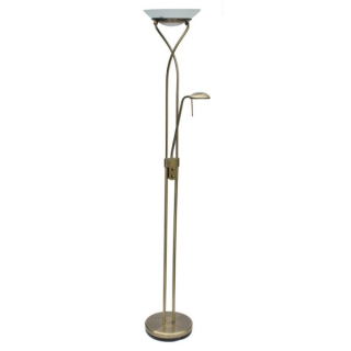 LENA MAX ledková stojanová lampa patina 25W/6W so stmievačom 