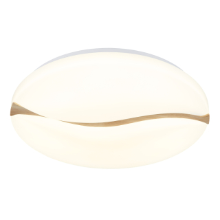LETICIA stropné svietidlo biele/hnedé drevo 1xLED/24W/CCT 3000/6000/4200K, priemer: 33cm