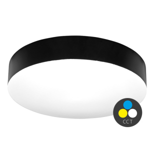 MAKARON stropné svietidlo čierne LED/50W/3000K-4000K-6000K, priemer 50cm, IP44