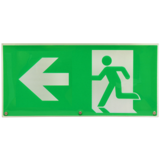 Plastová etiketa EXIT smer doprava/doľava do núdzového osvetlenia ALPHA