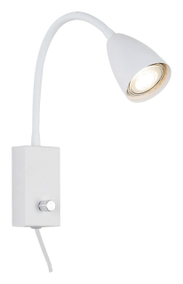 MIKA nástenné svietidlo s vypínačom biele 1xGU10/25W