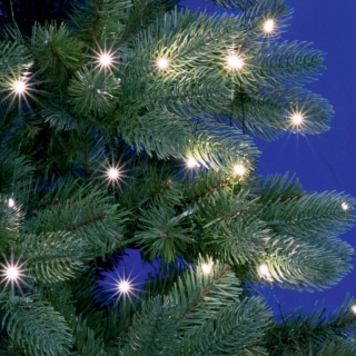 Zväzok 10 svietiacich reťazcov po 25 micro LED studená biela s časovačom, 2,4m