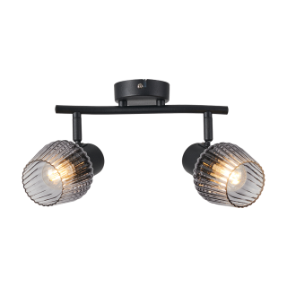 OASIS stropné bodové svietidlo čierne 2xE27/60W