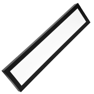 Prisadené stropné svietidlo čierne PILO LED 18W/4100K, IP20, 62x15cm