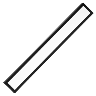 Prisadené stropné svietidlo čierne PILO LED 36W/4100K, IP20, 124x15cm