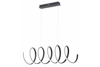 RIBBON ledkové visiace svietidlo matné čierne 1xLED/40W/4000K, 80x25cm