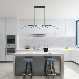 RIVER závesné svietidlo čierne LED/40W/4000K, výška: 110cm