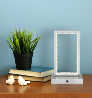 SAMEGA dekoračná USB stolná lampa stmievateľná matný hliník LED/3W/5V, CCT 2700-4000-6500K