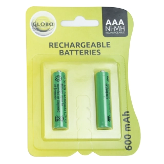 Náhradná nabíjateľná batéria AAA Ni-Mh 1,2V/600mAh - balenie 2ks
