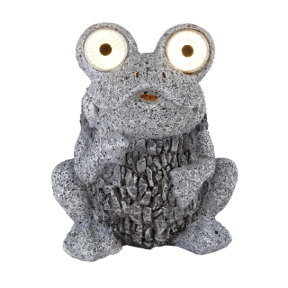 Solárne led svietidlo SIVÁ ŽABA 2xLED/0,06W/3V IP44, výška: 21cm