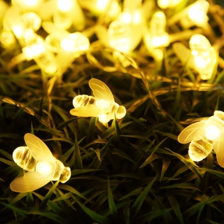 Solárna reťaz s včelami 20xLED/0,06W IP44, 3,8m