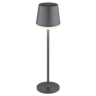 Solárne stolové led svietidlo antracitové 10xLED 0,06W/3V/3000K, IP44