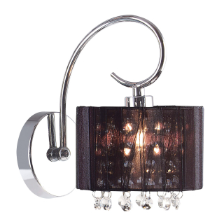 SPAN nástenné svietidlo čierne 1xE14/40W