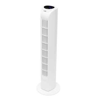 Stĺpový ventilátor biely 45W, výška: 79cm s diaľkovým ovládaním