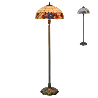 TIFFANY vitrážna stojanová lampa 2xE27/60W č.145