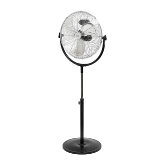 Stojanový kovový ventilátor čierny 100W, priemer: 45cm 
