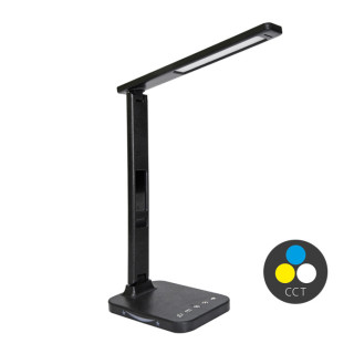 WEST stmievateľná stolná led lampa čierna 8W, CCT 3000K-6000K