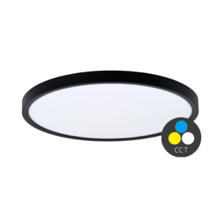 SALY stropné svietidlo čierne LED 32W/CCT 3000-6000K, priemer 40cm, IP40