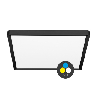 TERY stropné svietidlo čierne LED 32W/CCT 3000-6000K, 40x40x2,5cm, IP40