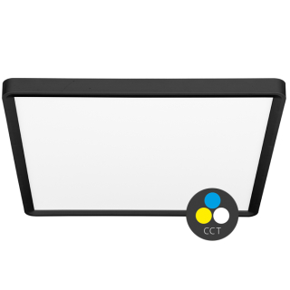 TERY stropné svietidlo čierne LED 40W/CCT 3000-6000K, 50x50x2,5cm, IP40